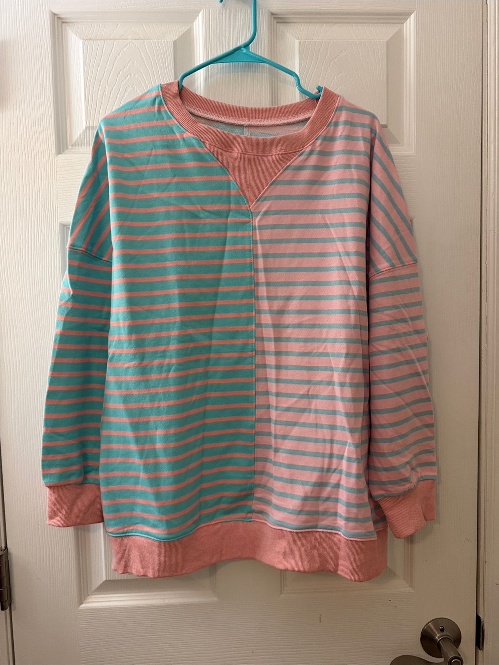 Amazon striped free people dupe sweatshirt sz L